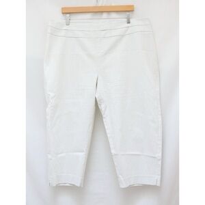 Item Clothing Capri Pants White Striped Plus Size 22 casual coastal cropped